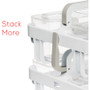 deflecto Stackable Caddy Organizer with S, M and L Containers, Plastic, 10.5 x 14 x 6.5, White Caddy/Clear Containers View Product Image