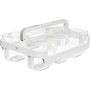 deflecto Stackable Caddy Organizer with S, M and L Containers, Plastic, 10.5 x 14 x 6.5, White Caddy/Clear Containers View Product Image