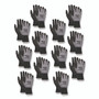 MCR Safety Ninja Nitrile Coating Nylon/Spandex Gloves, Black/Gray, Medium, Dozen View Product Image