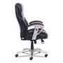 SertaPedic Emerson Big and Tall Task Chair, Supports Up to 400 lb, 19.5" to 22.5" Seat Height, Black Seat/Back, Silver Base (SRJ49416BLK) View Product Image