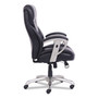 SertaPedic Emerson Big and Tall Task Chair, Supports Up to 400 lb, 19.5" to 22.5" Seat Height, Black Seat/Back, Silver Base View Product Image