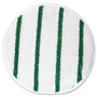 Rubbermaid Commercial Low Profile Scrub-Strip Carpet Bonnet, 17" Diameter, White/Green (RCPP267) View Product Image