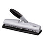 Swingline 12-Sheet LightTouch Desktop Two- to Three-Hole Punch, 9/32" Holes, Black/Silver (SWI74026) View Product Image