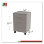 Linea Italia Urban Mobile File Pedestal, Left or Right, 2-Drawers: Box/File, Legal/A4, Ash, 16" x 15.25" x 23.75" (LITUR610ASH) View Product Image