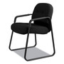 HON Pillow-Soft 2090 Series Guest Arm Chair, Fabric Upholstery, 23.25" x 28" x 36", Black Seat, Black Back, Black Base View Product Image