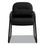 HON Pillow-Soft 2090 Series Guest Arm Chair, Fabric Upholstery, 23.25" x 28" x 36", Black Seat, Black Back, Black Base View Product Image