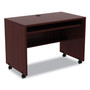 Alera Valencia Series Mobile Workstation Desk, 41.38" x 23.63" x 30", Mahogany View Product Image