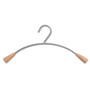 Alba Metal and Wood Coat Hangers, 16.8", Metallic Gray/Mahogany, 6/Set View Product Image
