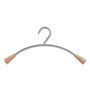 Alba Metal and Wood Coat Hangers, 16.8", Metallic Gray/Mahogany, 6/Set (ABAPMCIN6) View Product Image