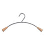 Alba Metal and Wood Coat Hangers, 16.8", Metallic Gray/Mahogany, 6/Set View Product Image
