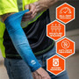 ergodyne Chill-Its 6695 Sun Protection Arm Sleeves, Polyester/Spandex, Medium/Large, Blue View Product Image