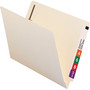 Smead Heavyweight End Tab Fastener Folders, Interior Front-Cover Pocket, 0.75" Expansion, 1 Fastener, Letter Size, Manila, 50/Box View Product Image