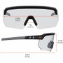 ergodyne Skullerz AEGIR Anti-Scratch/Enhanced Anti-Fog Safety Glasses, Black Nylon Impact Frame, Smoke Polycarbonate Lens View Product Image