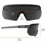 ergodyne Skullerz AEGIR Anti-Scratch/Enhanced Anti-Fog Safety Glasses, Black Nylon Impact Frame, Smoke Polycarbonate Lens View Product Image