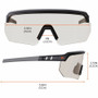 ergodyne Skullerz AEGIR Anti-Scratch/Enhanced Anti-Fog Safety Glasses, Black Nylon Impact Frame, Smoke Polycarbonate Lens View Product Image