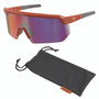 ergodyne Skullerz AEGIR Safety Glasses, Mirrored Lenses, Orange Nylon Impact Frame, Blue Mirror Polycarbonate Lens View Product Image