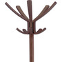 Alba Cafe Wood Coat Stand, Ten Peg/Five Hook, 21.67w x 21.67d x 69.33h, Espresso Brown (ABAPMCAFE) View Product Image