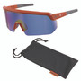 ergodyne Skullerz AEGIR Anti-Scratch/Enhanced Anti-Fog Safety Glasses, Orange Nylon Impact Frame, Blue Mirror Polycarbonate Lens View Product Image