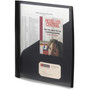 Smead Clear Front Poly Report Cover, Double-Prong Fastener, 0.5" Capacity, 8.5 x 11, Clear/Black, 5/Pack View Product Image