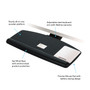 3M Sit/Stand Easy Adjust Keyboard Tray, Standard Platform, 25.5w x 12d, Black View Product Image