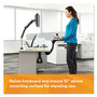 3M Sit/Stand Easy Adjust Keyboard Tray, Standard Platform, 25.5w x 12d, Black View Product Image