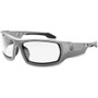 Ergodyne Odin Smoke Lens/Gray Frame Safety Glasses - Ultraviolet Protection - Smoke Lens - Matte Gray Frame - Durable, Flexible, Non-slip, Scratch Resistant, Anti-fog, Perspiration Resistant, Comfortable Product Image 