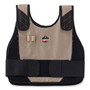 ergodyne Chill-Its 6225 Premium FR Phase Change Cooling Vest, Modacrylic Cotton, Large/X-Large, Khaki View Product Image