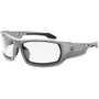 Ergodyne Fog-Off Smoke Lens/Gray Frame Safety Glasses - Ultraviolet Protection - Gray - Durable, Flexible, Non-slip, Scratch Resistant, Anti-fog, Perspiration Resistant Product Image 