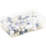 U Brands Fashion Sphere Push Pins, Plastic, Assorted, 0.44", 200/Pack (UBR3084U0624) View Product Image