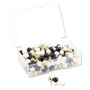 U Brands Fashion Sphere Push Pins, Plastic, Assorted, 0.44", 200/Pack (UBR3084U0624) View Product Image