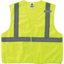 Ergodyne Lime Econo Breakaway Vest - Small/Medium - Lime - Reflective, Machine Washable, Lightweight, Hook & Loop Closure, Pocket Product Image 