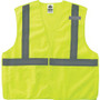 Ergodyne Lime Econo Breakaway Vest - Small/Medium - Lime - Reflective, Machine Washable, Lightweight, Hook & Loop Closure, Pocket Product Image 