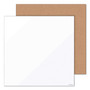 U Brands Frameless Tile Board Value Pack, (1) Tan Bulletin Board, (1) White Magnetic Dry Erase Board, 14" x 14" View Product Image