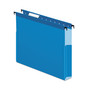 Pendaflex SureHook Reinforced Extra-Capacity Hanging Box File, 1 Section, 2" Capacity, Letter Size, 1/5-Cut Tabs, Blue, 25/Box View Product Image