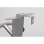 Alba Hanger Shaped Partition Coat Hook, Metal/Foam/ABS, Silver/Black (ABAPMMOUSPART) View Product Image