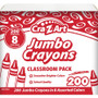 Cra-Z-Art Jumbo Crayons, 8 Assorted Colors, 200/Pack View Product Image