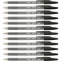 Pilot Better BP-S Ball Stick Pens - 0.7 mm Fine Pen Point - Refillable - Black Ink - Crystal, Clear Barrel - Stainless Steel Tip Product Image 