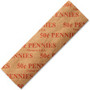 ICONEX SecurIT Color-coded Flat Coin Wrappers - Total $0.50 in 1 Denomination - Color Coded, Sturdy - Kraft Paper - Red Product Image 