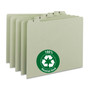 Smead 100% Recycled Daily Top Tab File Guide Set, 1/5-Cut Top Tab, 1 to 31, 8.5 x 11, Green, 31/Set (SMD50369) View Product Image