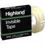 Highland 1/2"W Matte-finish Invisible Tape - 36 yd Length x 0.50" Width - 1" Core - Matte - Clear - For Mending, Splicing, Holding - (MMM6200121296) Product Image 