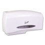 Essential Coreless Twin Jumbo Roll Tissue Dispenser, 20 x 6 x 11, White (KCC09609) View Product Image