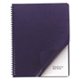 GBC Leather-Look Presentation Covers for Binding Systems, Navy, 11.25 x 8.75, Unpunched, 100 Sets/Box View Product Image