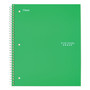 Five Star Wirebound Notebook, 1-Subject, Medium/College Rule, Green Cover, (100) 11 x 8.5 Sheets View Product Image
