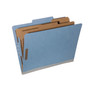 AbilityOne 7530014181314, SKILCRAFT Classification Folder, 2 Dividers, 6 Fasteners, Letter Size, Blue Exterior, 10/Box View Product Image
