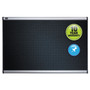 Quartet Prestige Embossed Bulletin Board - 24" Board Height x 36" Board Width - Black Foam Surface - Self-healing - Silver Aluminum Frame Product Image 