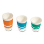 Perk Insulated Paper Hot Cups, 12 oz, White/Blue, 40/Pack View Product Image