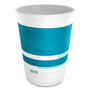 Perk Insulated Paper Hot Cups, 12 oz, White/Blue, 40/Pack View Product Image