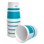Perk Insulated Paper Hot Cups, 12 oz, White/Blue, 40/Pack View Product Image