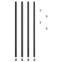 Alera Stackable Posts For Wire Shelving, 36 "High, Black, 4/Pack View Product Image