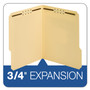 Pendaflex Top Tab Fastener Folder, 0.75" Expansion, 2 Fasteners, Letter Size, Manila Exterior, 50/Box View Product Image